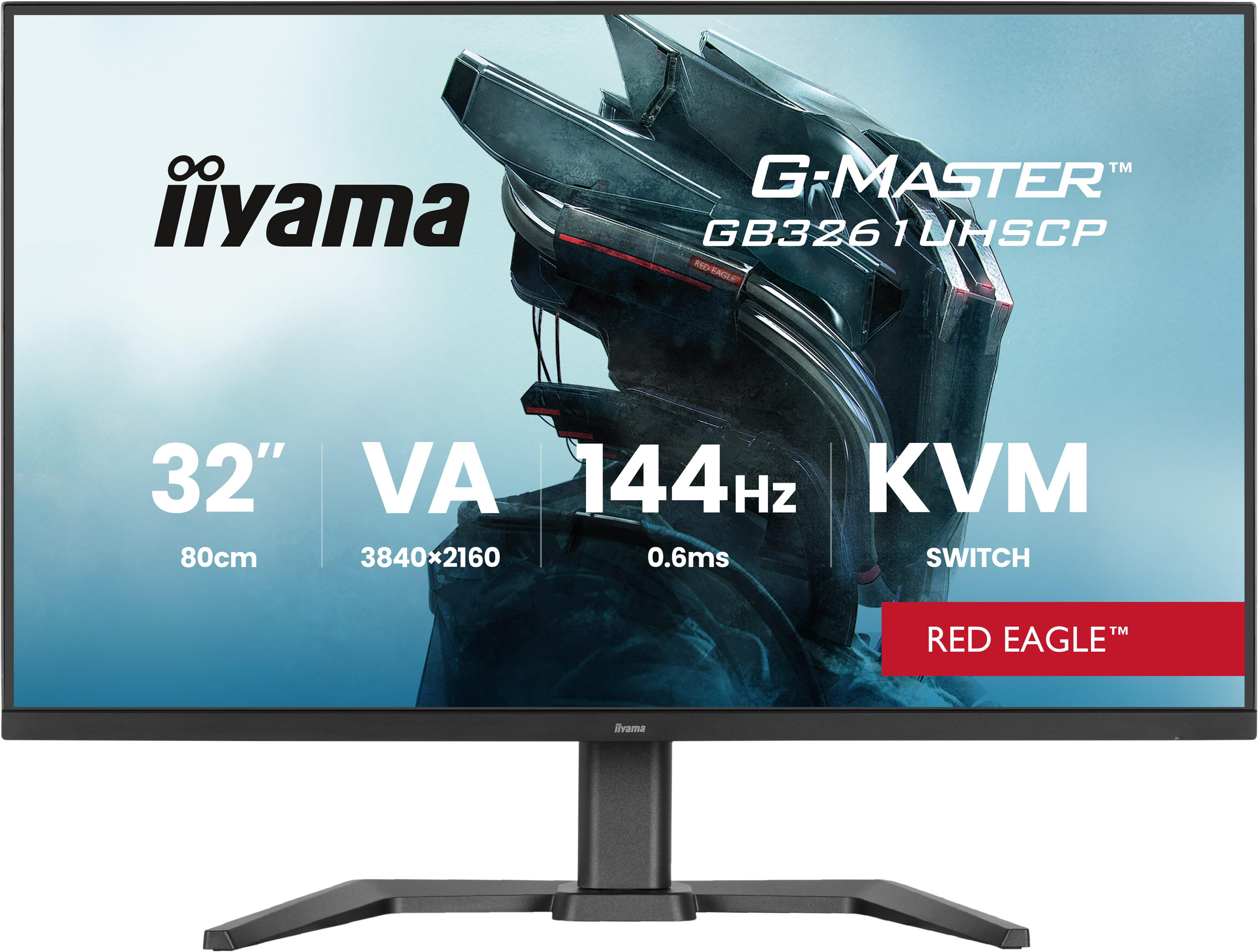iiyama 31,5" G-Master GB3261UHSCP-B1 LED Monitor - 3840x2160, 4K, VA, 144Hz, 0,6ms,  Hangszóró,  Gamer,  Fekete