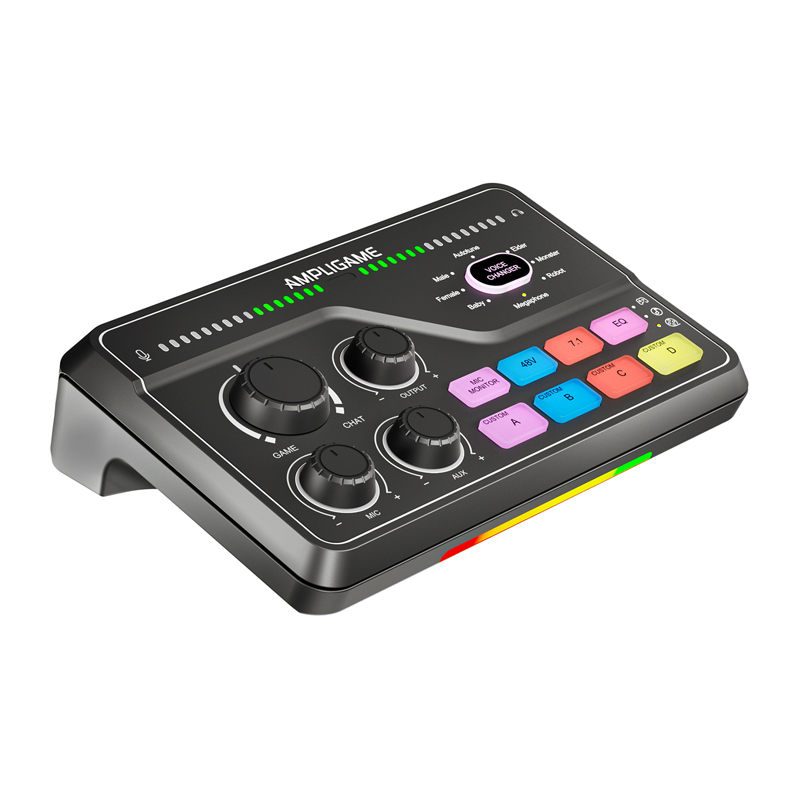 Fifine SC8 RGB játékkeverő Fekete