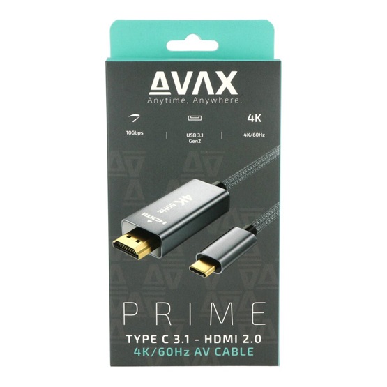  AVAX AV902 PRIME Type C - HDMI 2.0 4K/60Hz AV kábel 