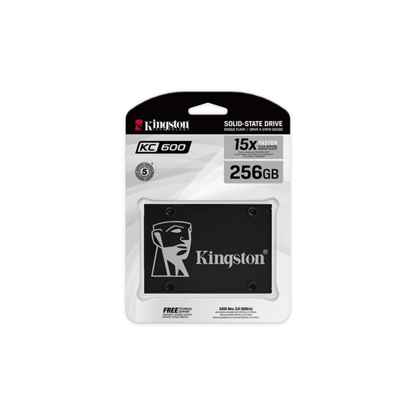 256GB Kingston SSD SATA3 2.5" KC600 meghajtó (SKC600/256G)