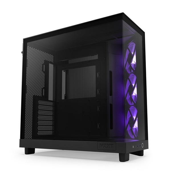 NZXT H6 Flow RGB (2023) fekete (táp nélküli) ablakos ATX ház NZXT H6 Flow RGB (2023) fekete (táp nélküli) ablakos ATX ház