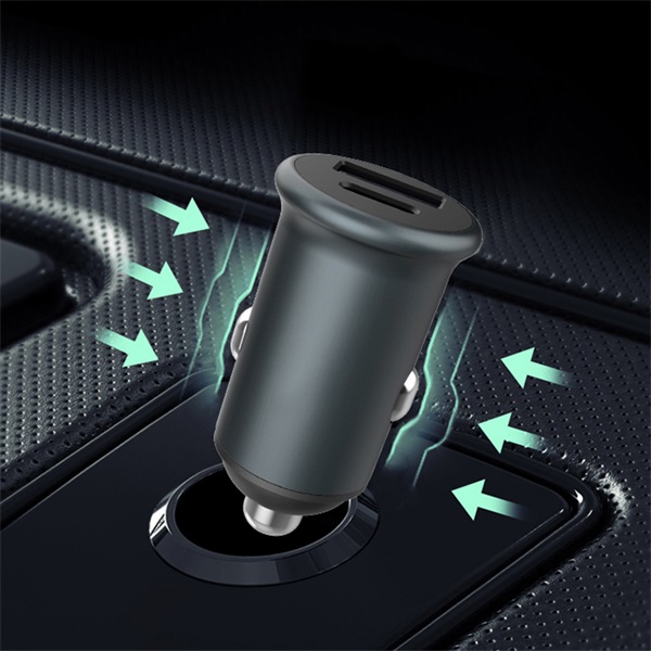 COLORWAY  CW-CHA029PD-GR 2xUSB (Type-C PD20W + USB QC3.0 ) (38W) Autós töltő Szürke