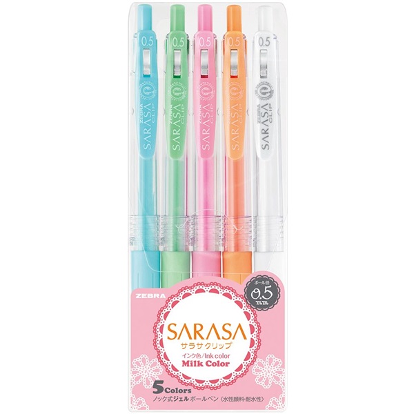 Zebra Sarasa Clip Milk 5db-os zseléstoll készlet Zebra Sarasa Clip Milk 5db-os zseléstoll készlet