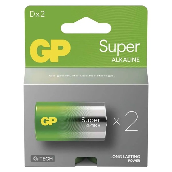 GP Super alkáli elem LR20 (D) 2db GP Super alkáli elem LR20 (D) 2db