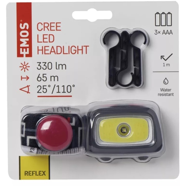 Emos CREE+COB LED fejlámpa 330lm (P3531)