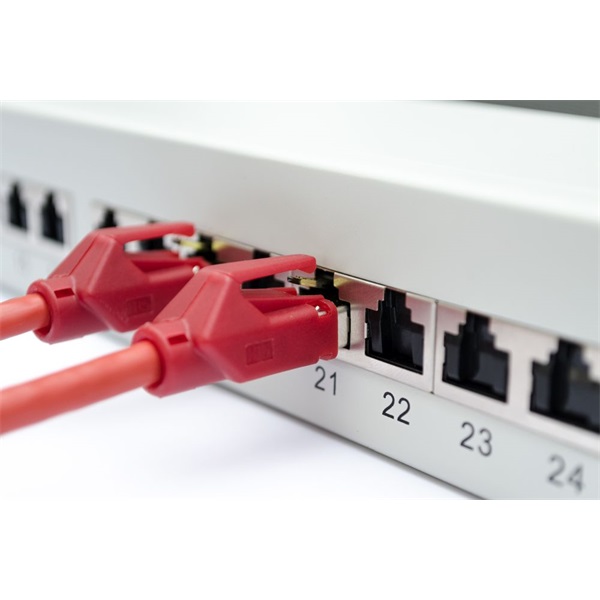 Digitus DN-91624S-EA patch panel 24 port 1U 19" CAT6a árnyékolt fehér