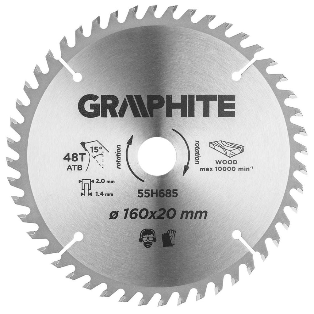 Graphite 55H685 merülőfűrészlap 160x20mm, 48 fog