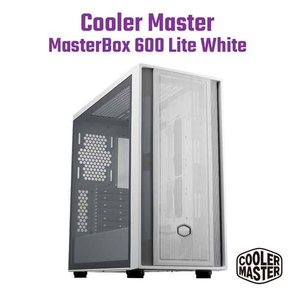 COOLER MASTER Ház ATX MasterBox 600 LITE Tápegység nélkül Üvegfalú Fehér COOLER MASTER Ház ATX MasterBox 600 LITE Tápegység nélkül Üvegfalú Fehér