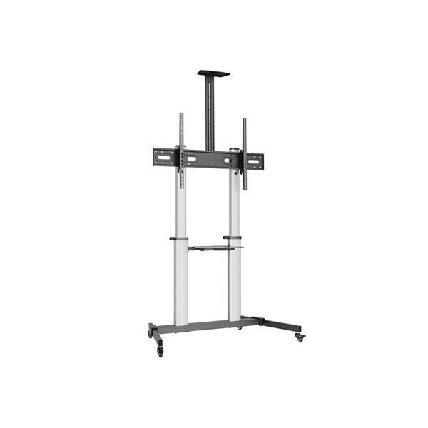 Equip 650631 60"-100" álló dönthető állítható magasság gurulós Max.:100kg TV állvány Fekete-ezüst Equip 650631 60"-100" álló dönthető állítható magasság gurulós Max.:100kg TV állvány Fekete-ezüst