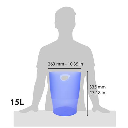 EXACOMPTA Linicolor 15 l  PP  Papírkosár  jégkék