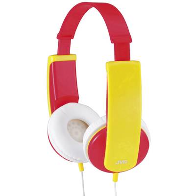 Fejhallgató gyermekeknek, hangerőszabályozóval, piros/sárga, JVC HA-KD5-VE Fejhallgató gyermekeknek, hangerőszabályozóval, piros/sárga, JVC HA-KD5-VE