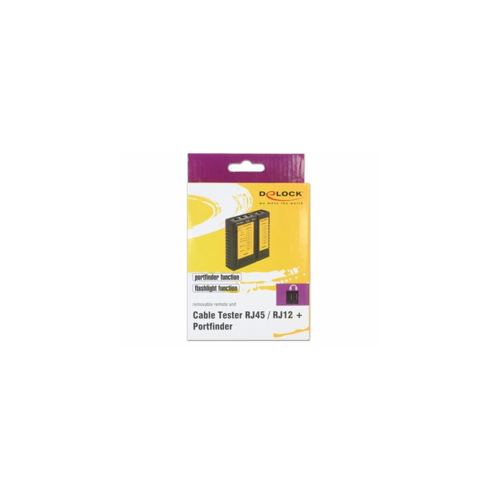  Delock 86407 RJ45 - RJ12 kábel tesztelő + Portkereső