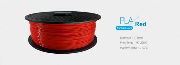 3D nyomtató filament 1,75 mm PLA piros