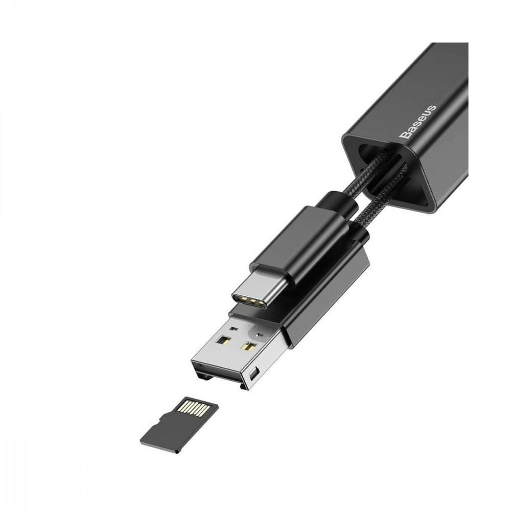 Baseus   ACDKQ-HG01 Pendant kártyaolvasó + USB-C töltő kábel fekete