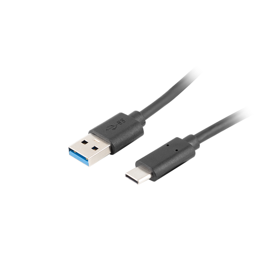 Lanberg USB-C (M) - USB-A (M) 1,8 méter 3.1 kábel fekete Lanberg USB-C (M) - USB-A (M) 1,8 méter 3.1 kábel fekete