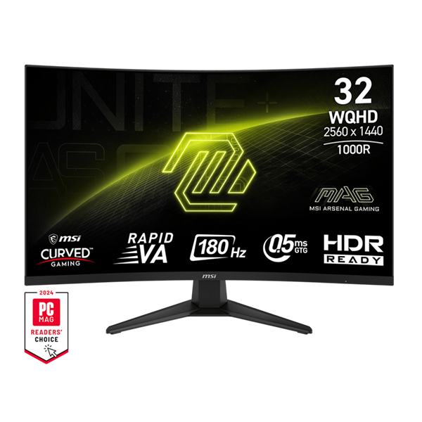 MSI GAMING MAG 325CQF Ívelt RapidVA 31,5" QHD 2560x1440 180Hz Monitor MSI GAMING MAG 325CQF Ívelt RapidVA 31,5" QHD 2560x1440 180Hz Monitor
