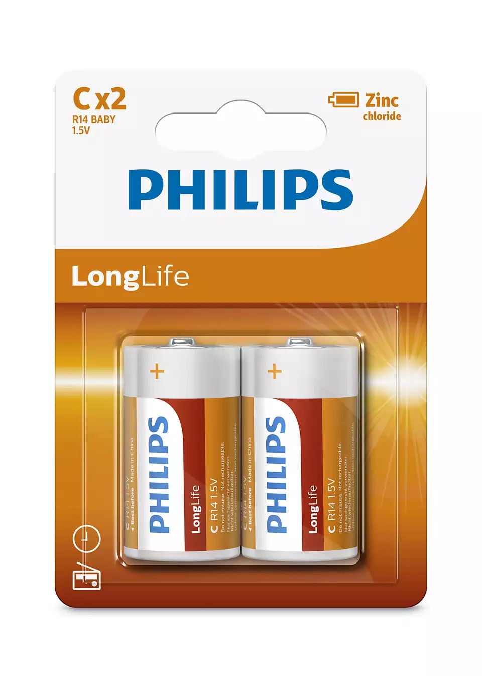 Philips LongLife C/R14 elem 2db (R14L2B/10)