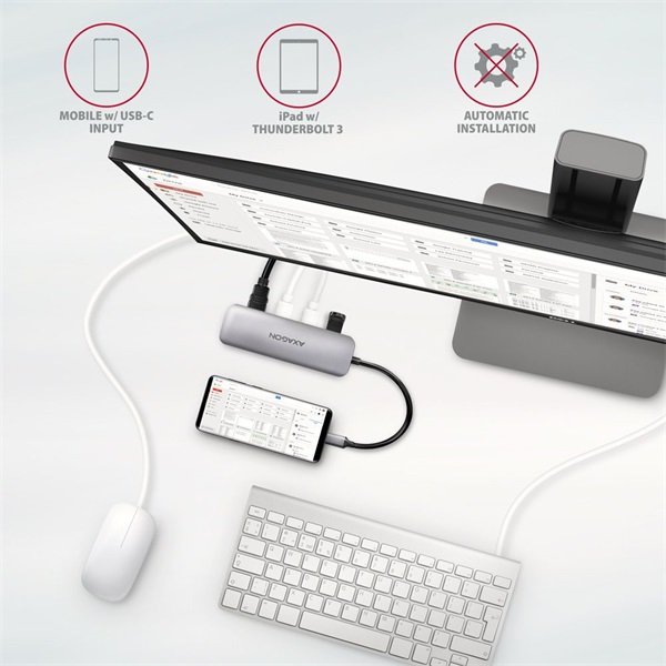 Axagon HMC-HCR3A SuperSpeed USB-C Combo 5in1 Hub