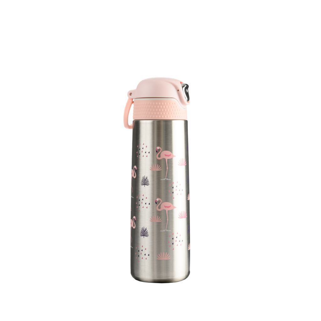 Wabo PEARLiTE SafeLOK acél termosz flamingó mintával 420ml (WTF-420-EZ/FL)