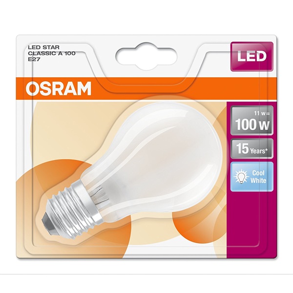 OSRAM LED STAR CL A GL FR 100 11W/840 E27 LED fényforrás OSRAM LED STAR CL A GL FR 100 11W/840 E27 LED fényforrás