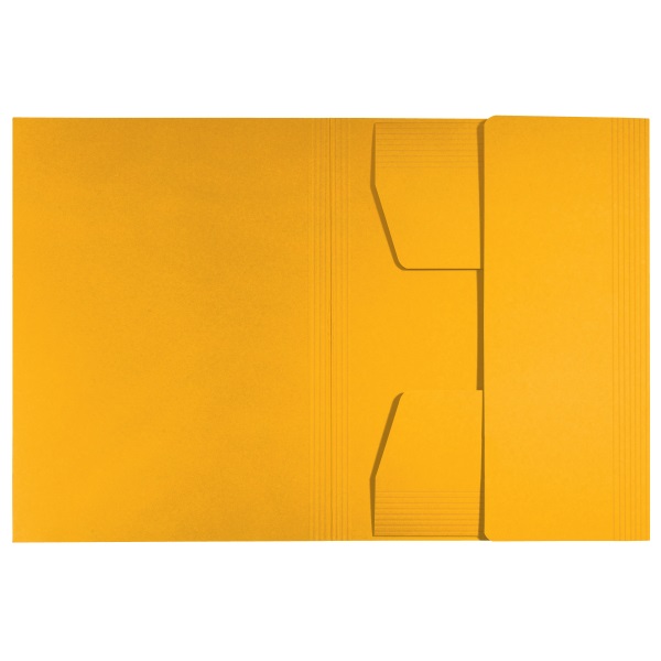 Pólyás dosszié, karton, A4, LEITZ "Recycle", sárga
