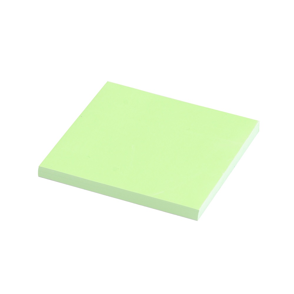 Evo Jegyzettömb, ragasztó nélkül tapadó, 75x75mm, 100lap, Static, neon zöld (EV6C20VE)