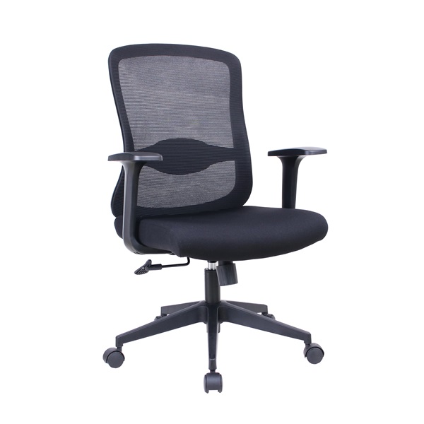 IRISOffice Solara fekete szövet-hálós irodai forgószék fej és háttámasszal