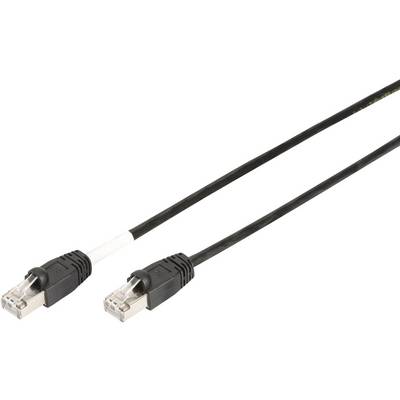 RJ45 Hálózat Csatlakozókábel CAT 6 S/FTP 2.00 m Fekete UV álló, sodort érpár Digitus RJ45 Hálózat Csatlakozókábel CAT 6 S/FTP 2.00 m Fekete UV álló, sodort érpár Digitus