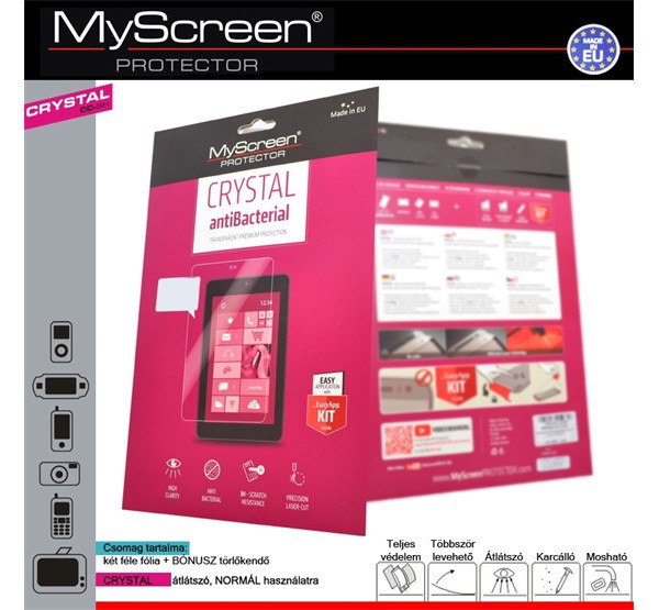 MYSCREEN CRYSTAL képernyővédő fólia (3H) ÁTLÁTSZÓ [Samsung Galaxy Core Prime LTE (SM-G361)]
