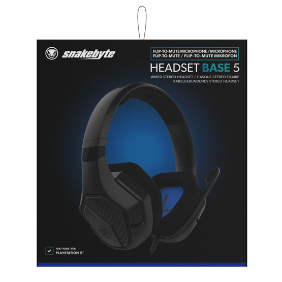  Snakebyte PS5 HeadSet Base 5  Fekete