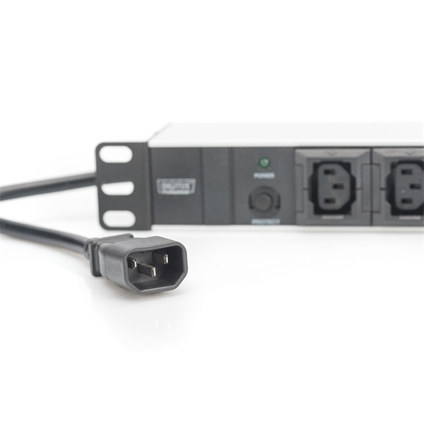 Digitus hálózati elosztó 1U 19" 10db aljzatt aluminium C13 2m (DN-95404)