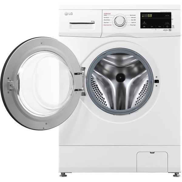 Lg F2J3WSBWE Elöltöltős mosógép – 6.5 kg, 1200 ford./perc, E Energiaosztály,  Gőz funkcióval, Inverter Direct Drive, 6 MOTION technológia