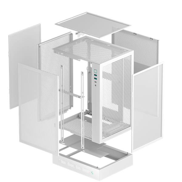 DeepCool CH170 DIGITAL WH Mini-ITX Számítógépház Fehér 