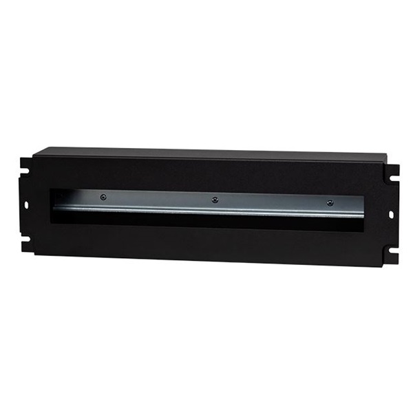 Stalflex 19" 3U DIN sínes fedeles kismegszakító tartó fekete (VDP19-3U-G)