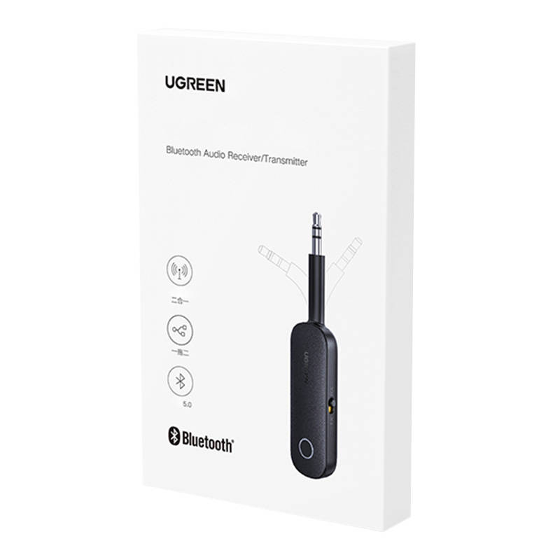 UGREEN CM403, Bluetooth 5.0 Adó/vevő AUX Fekete UGREEN CM403, Bluetooth 5.0 Adó/vevő AUX Fekete