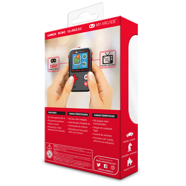 MY ARCADE Gamer Mini Classic Hordozható Black/Red