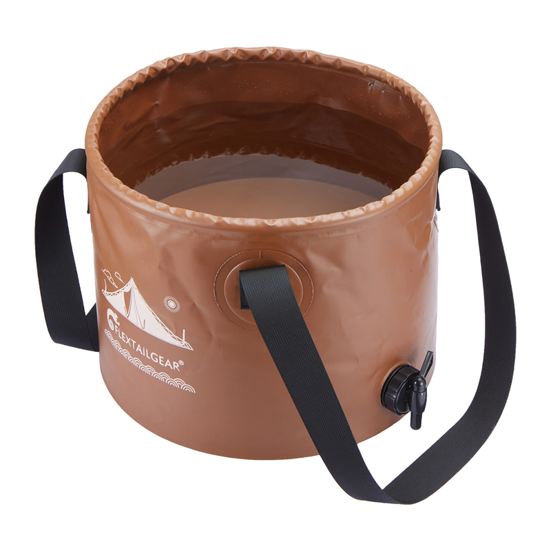 Flextail Flex Bucket 20 literes összecsukható vödör (barna)