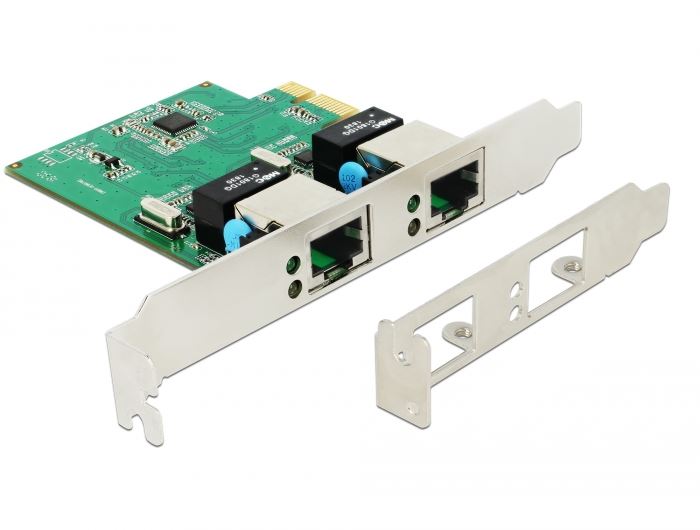 DeLock 89999 2x Gigabit PCIe hálózati kártya   