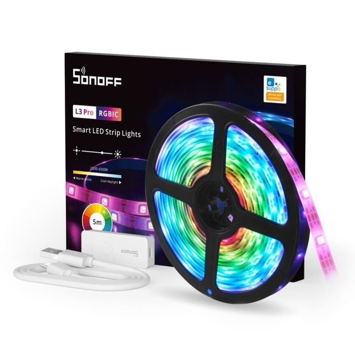 Sonoff L3 Pro RGBIC okos LED szalag szett (SON-LAM-L35PRO) Sonoff L3 Pro RGBIC okos LED szalag szett (SON-LAM-L35PRO)