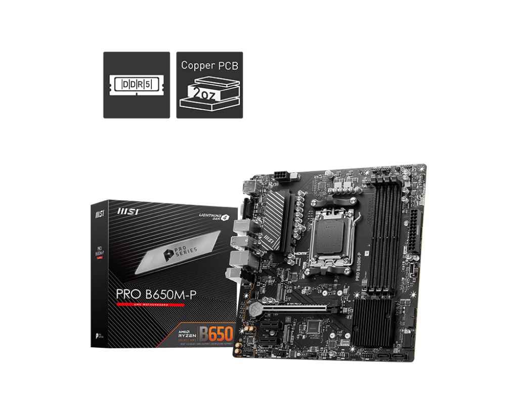 MSI sAM5 PRO B650M-P alaplap MSI sAM5 PRO B650M-P alaplap