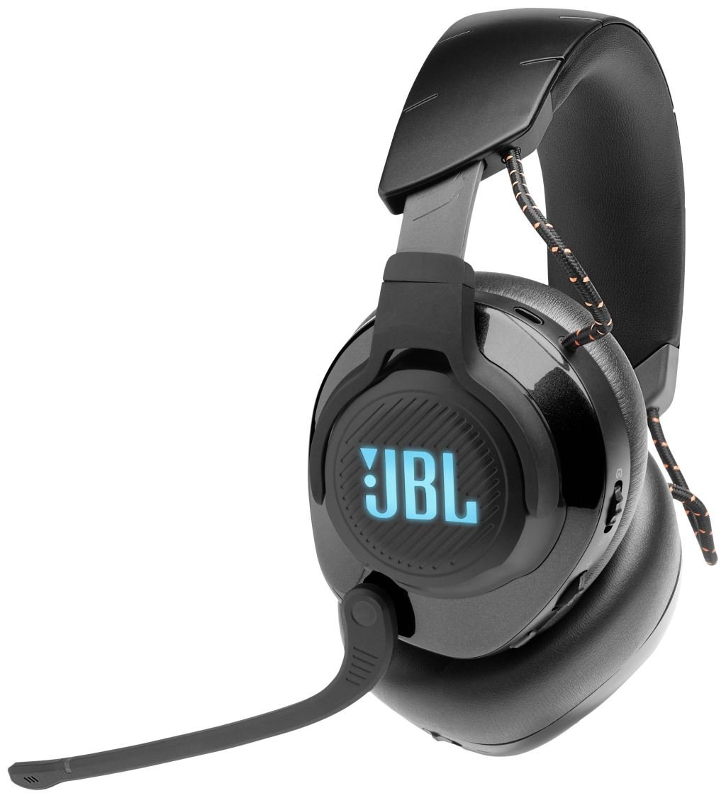 JBL Quantum 610 BLK Gamer Over Ear headset Rádiójel vezérlésű Fekete mikrofon zajelnyomás mikrofon némítás (JBLQUANTUM610BLK)