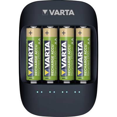Hengeres akku töltő 4x AA NiMH ceruza akkuval, Varta Eco Charger Hengeres akku töltő 4x AA NiMH ceruza akkuval, Varta Eco Charger