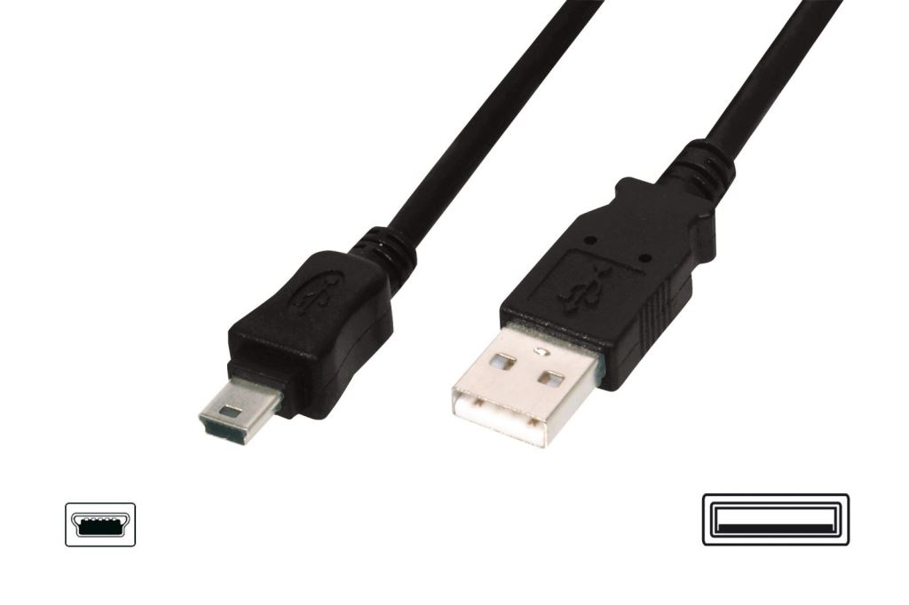 Assmann USB A --> mini USB összekötő kábel 3m (AK-300130-030-S) Assmann USB A --> mini USB összekötő kábel 3m (AK-300130-030-S)