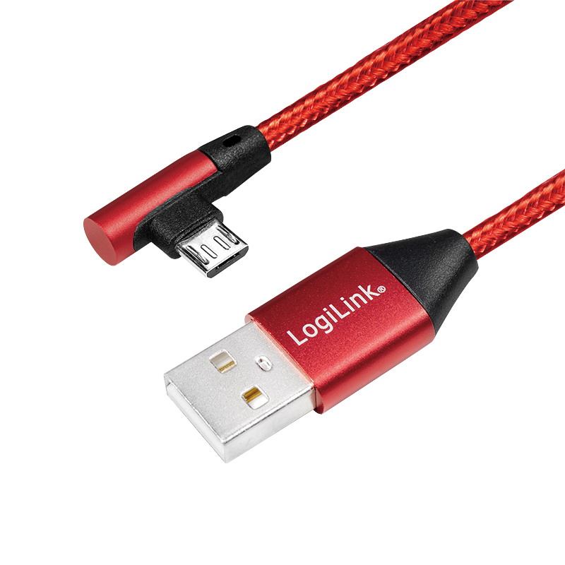 Logilink USB 2.0 kábel USB-A/M - Micro-USB/M 90 1m (CU0150)