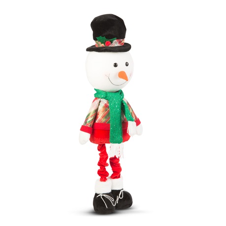 Family Christmas 58759B KARÁCSONYI TEXTIL HÓEMBER FIGURA TELESZKÓPOS LÁBBAL