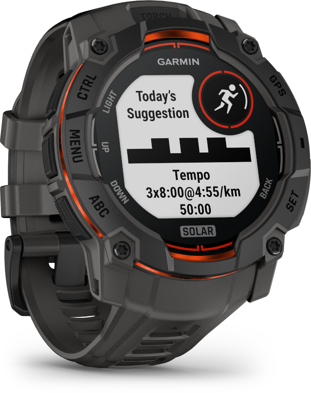 Garmin Instinct 3  szíjjal okosóra Fekete-sötétszürke