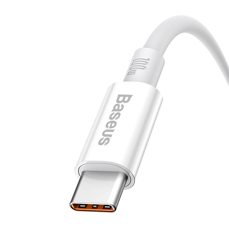 Cable USB do USB-C Baseus Superior 100W 1m (white)