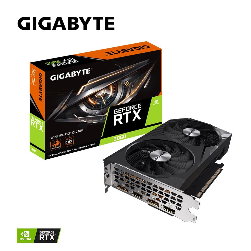 Gigabyte GeForce RTX 3060 WINDFORCE OC 12G LHR videokártya (GV-N3060WF2OC-12GD) Gigabyte GeForce RTX 3060 WINDFORCE OC 12G LHR videokártya (GV-N3060WF2OC-12GD)