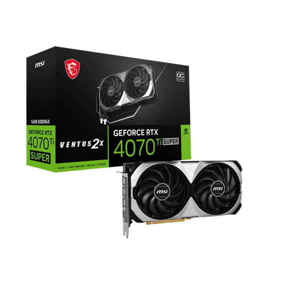 MSI Videokártya PCI-Ex16x nVIDIA RTX 4070 TI SUPER VENTUS 2X OC 16GB DDR6X