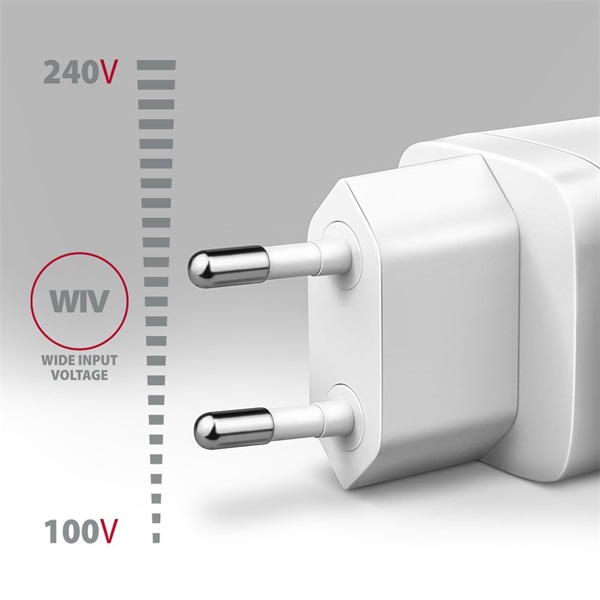 Axagon ACU-PD30W 30W PD 3.0 QC Type-C fehér hálózati töltő Axagon ACU-PD30W 30W PD 3.0 QC Type-C fehér hálózati töltő